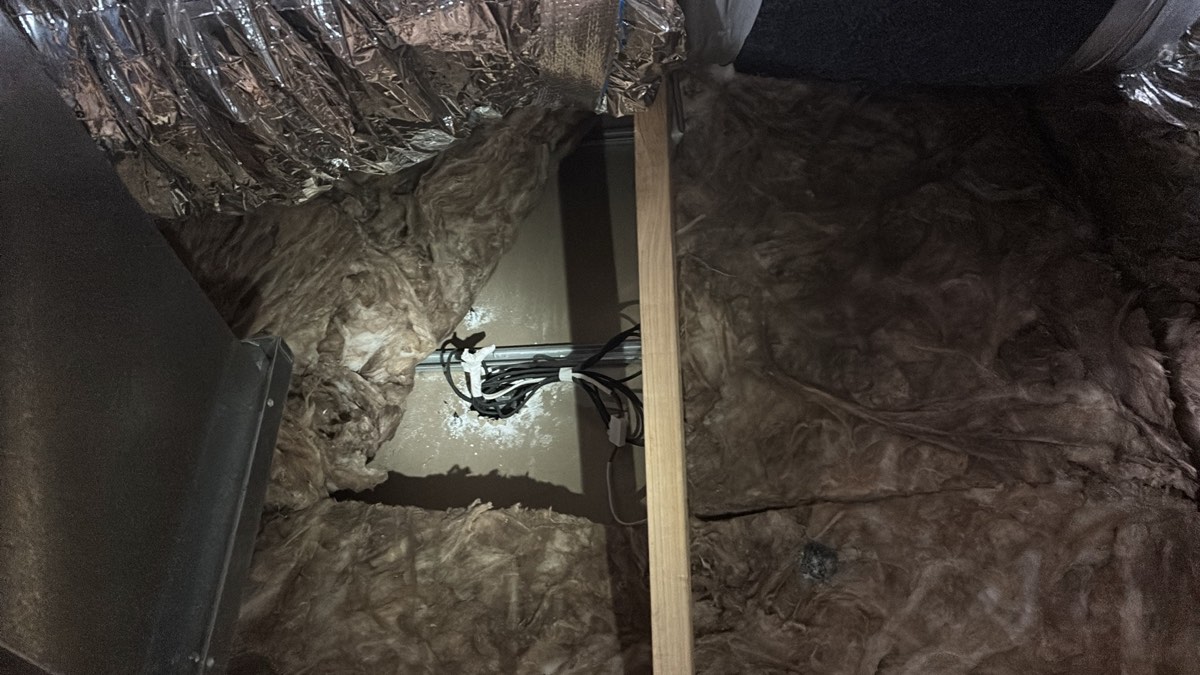 Insulation pushed out of place, Craigieburn