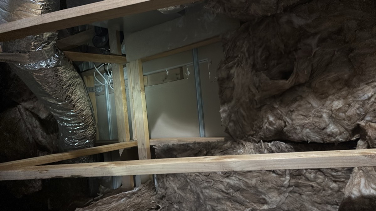 Insulation displaced in the roof space, Craigieburn